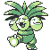 Exeggutor front-facing sprite from Pokémon Yellow