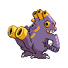 Exploud shiny back-facing sprite from Pokémon Black