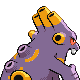 Exploud shiny back-facing sprite from Pokémon Pearl
