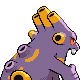 Exploud shiny back-facing sprite from Pokémon SoulSilver