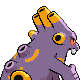 Exploud shiny back-facing sprite from Pokémon Platinum
