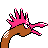 Fearow back-facing sprite from Pokémon Crystal