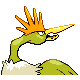 Fearow shiny back-facing sprite from Pokémon Diamond