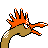 Fearow back-facing sprite from Pokémon Gold