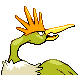 Fearow shiny back-facing sprite from Pokémon HeartGold