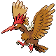 Fearow front-facing sprite from Pokémon Platinum