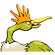 Fearow shiny back-facing sprite from Pokémon Platinum