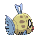 Feebas back-facing sprite from Pokémon Platinum