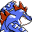 Feraligatr back-facing sprite from Pokémon Crystal