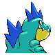 Feraligatr shiny back-facing sprite from Pokémon Pearl