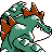 Feraligatr back-facing sprite from Pokémon Silver