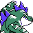 Feraligatr shiny back-facing sprite from Pokémon Silver