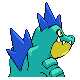 Feraligatr shiny back-facing sprite from Pokémon SoulSilver