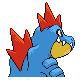 Feraligatr back-facing sprite from Pokémon Platinum