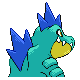 Feraligatr shiny back-facing sprite from Pokémon Platinum