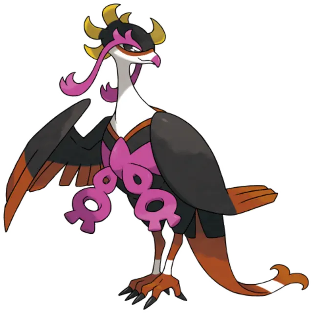 Fezandipiti, the Retainer Pokémon — Poison/Fairy-type Pokémon official artwork