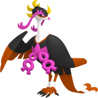 Fezandipiti front-facing sprite from Pokémon Violet
