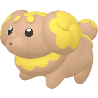 Fidough shiny front-facing sprite from Legends Za