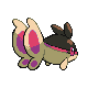 Finneon shiny back-facing sprite from Pokémon Diamond