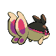 Finneon shiny back-facing sprite from Pokémon SoulSilver
