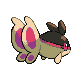 Finneon shiny back-facing sprite from Pokémon Platinum