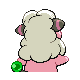 Flaaffy shiny back-facing sprite from Pokémon Diamond