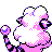 Flaaffy shiny back-facing sprite from Pokémon Silver