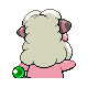 Flaaffy shiny back-facing sprite from Pokémon SoulSilver