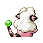 Flaaffy shiny back-facing sprite from Pokémon Sapphire