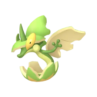 Flapple shiny front-facing sprite from Pokémon Shield