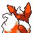 Flareon back-facing sprite from Pokémon Crystal