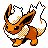 Flareon shiny front-facing sprite from Pokémon Crystal