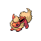 Flareon front-facing sprite from Pokémon Diamond