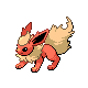 Flareon front-facing sprite from Pokémon HeartGold