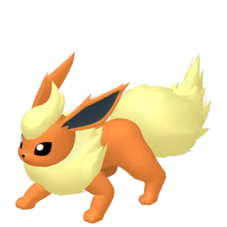 Flareon front-facing sprite from Pokémon Omega Ruby