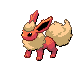 Flareon front-facing sprite from Pokémon Platinum
