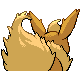 Flareon shiny back-facing sprite from Pokémon Platinum