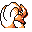 Flareon back-facing sprite from Pokémon Blue