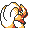 Flareon back-facing sprite from Pokémon Yellow