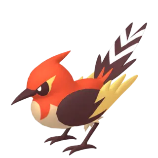 Fletchinder shiny front-facing sprite from Pokémon Y