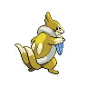Floatzel shiny back-facing sprite from Pokémon Black