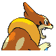Floatzel back-facing sprite from Pokémon Diamond