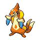 Floatzel front-facing sprite from Pokémon Diamond