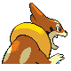Floatzel back-facing sprite from Pokémon HeartGold