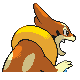 Floatzel back-facing sprite from Pokémon Platinum