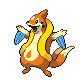 Floatzel front-facing sprite from Pokémon Platinum