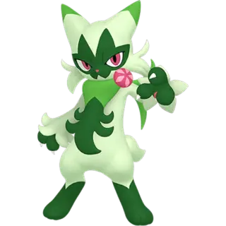 Floragato front-facing sprite from Pokémon Violet