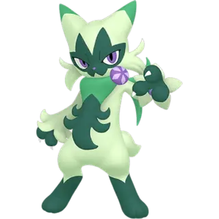 Floragato shiny front-facing sprite from Pokémon Violet