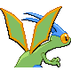 Flygon shiny back-facing sprite from Pokémon SoulSilver