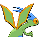 Flygon shiny back-facing sprite from Pokémon Platinum